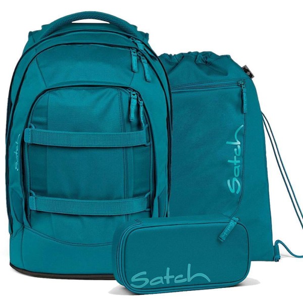satch - Set aus pack + Schlamperbox + Sportbeutel in blau