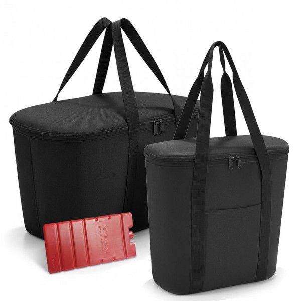 reisenthel - Set aus coolerbag (20L) und thermoshopper (15L) mit Kühlakku - Set aus 2 verschiedenen Kühltaschen + in schwarz