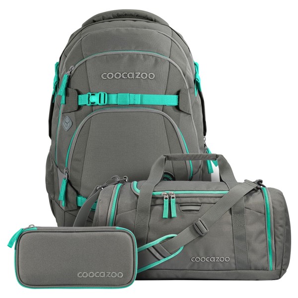 coocazoo - Set aus MATE + Sporttasche + Mäppchen in grün