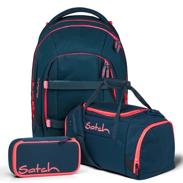 satch - Set aus pack + Schlamperbox + Sporttasche in rot
