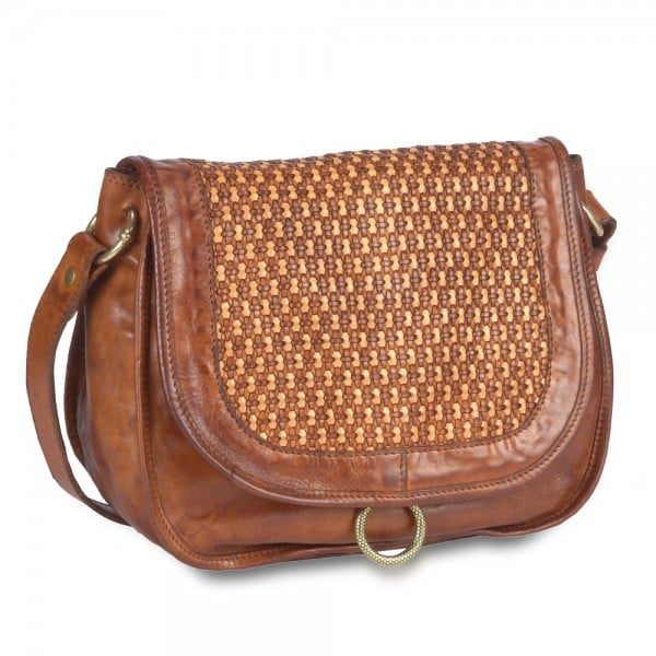 Campomaggi - Shoulder bag large honeycomb woven cowhide-p/ C023050ND X1411 in braun