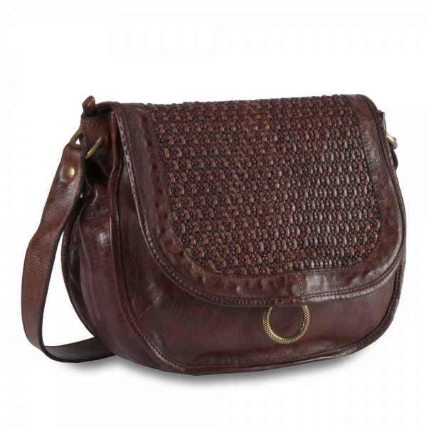 Campomaggi - Shoulder bag large honeycomb woven cowhide-p/ C023050ND X1411 in braun