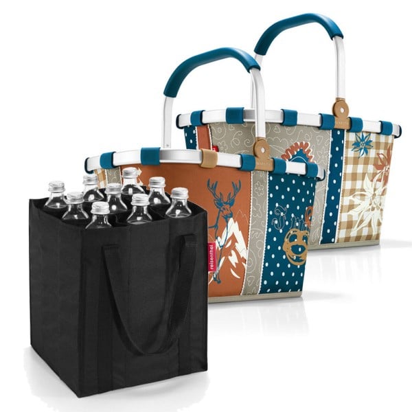 reisenthel - Set aus carrybag (22L) und bottlebag - Einkaufskorb und Flaschentasche in mehrfarbig