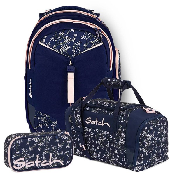 satch - Set aus match + Schlamperbox + Sporttasche in violett