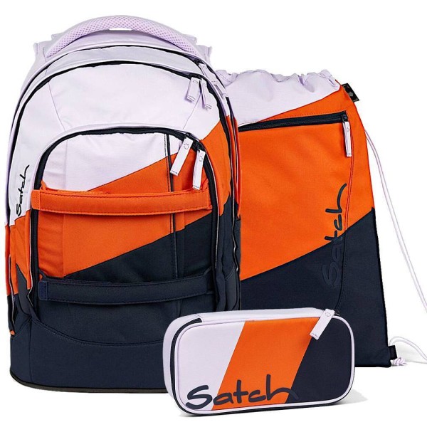 satch - pack Schulrucksack Set Sun Catcher in orange