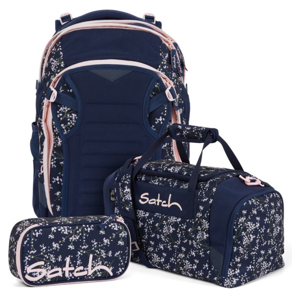 satch - Set aus match + Schlamperbox + Sporttasche in blau