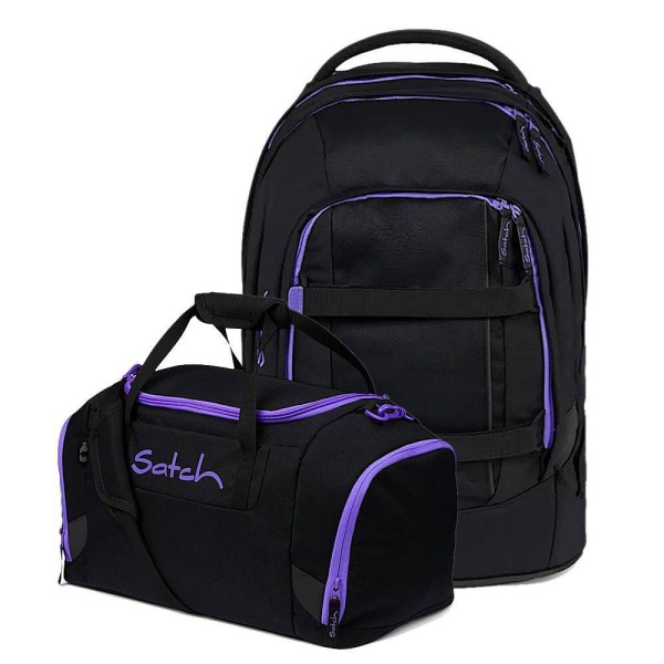 satch - Set aus pack + Sporttasche in schwarz