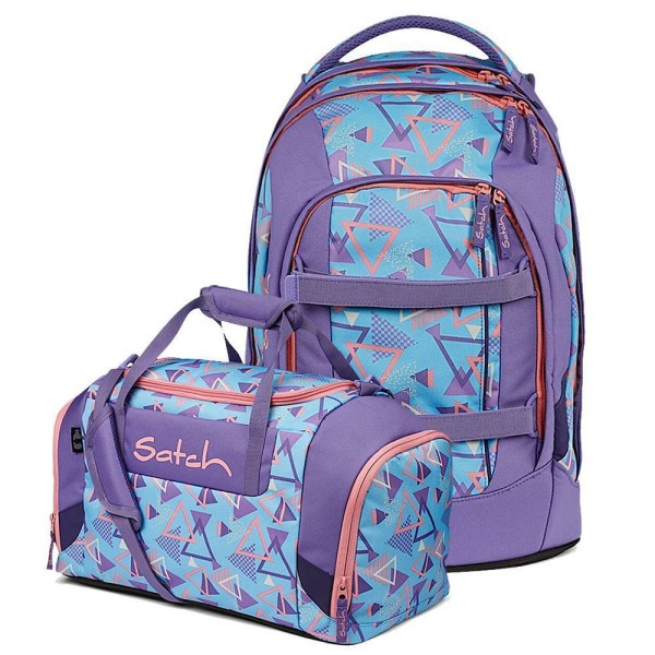 satch - Set aus pack + Sporttasche in lila