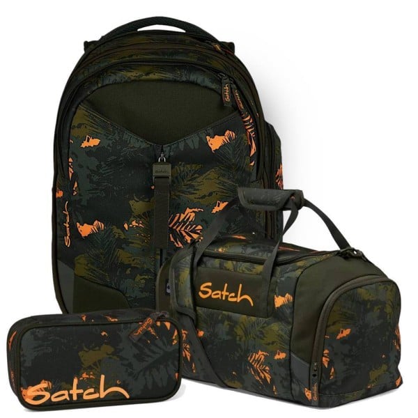 satch - Set aus match + Schlamperbox + Sporttasche in schwarz
