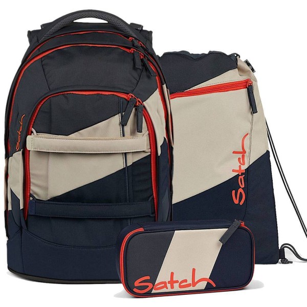 satch - pack Schulrucksack Set Cliff Jumper in mehrfarbig