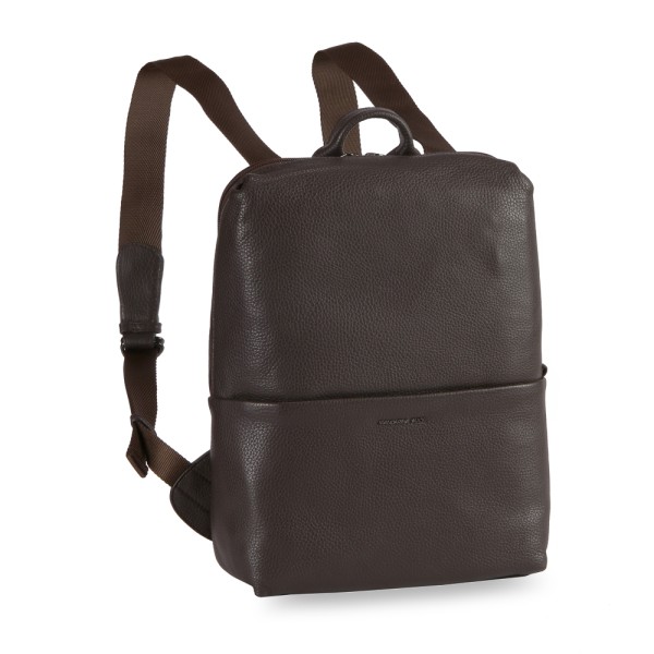 Mandarina Duck - Mellow Leather Squared Backpack in braun
