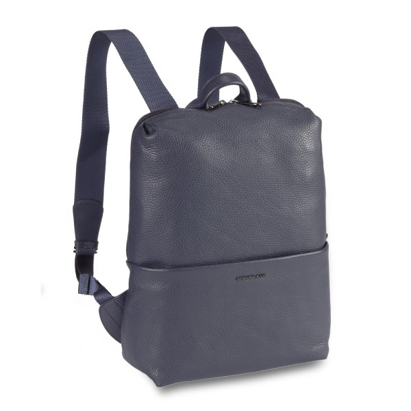 Mandarina Duck - Mellow Leather Squared Backpack in blau